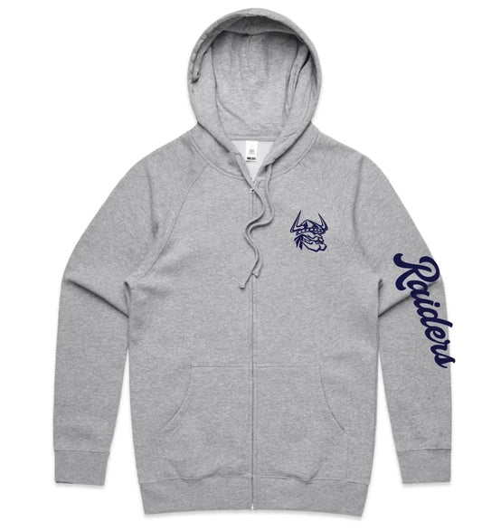 Raiders Zip-Up Hoodie (Grey)